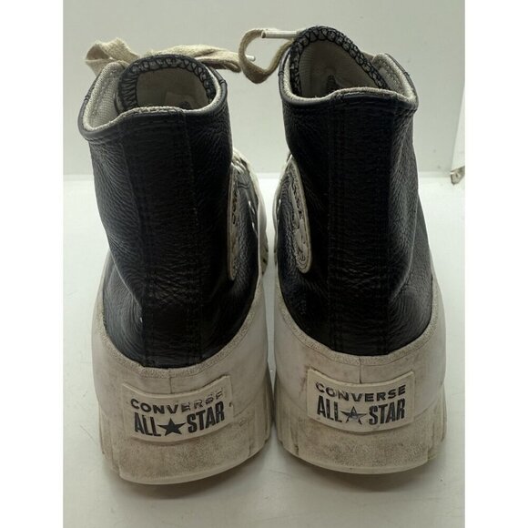 Converse A03704C Leather All Star Lugged 2.0 Hi Top Sneakers Black M 6.5 W 8.5 - Picture 4 of 7